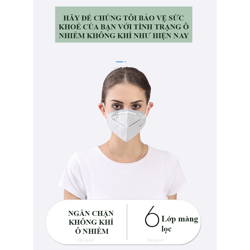 Khẩu trang than hoạt tính thiết kế 6 lớp lọc bụi pm2.5 | BigBuy360 - bigbuy360.vn