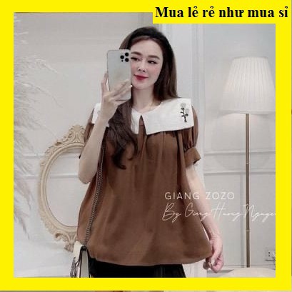 [Áo nữ kiểu cổ vuông] Áo babydoll nữ,Áo sơ mi nữ vitage cổ vuông chất đũi-free Size