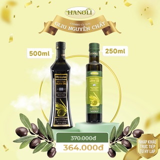 Bộ Dầu Oliu Siêu Nguyên Chất Olympias 500ml và Dầu Oliu Siêu Nguyên Chất Olympias 250ml