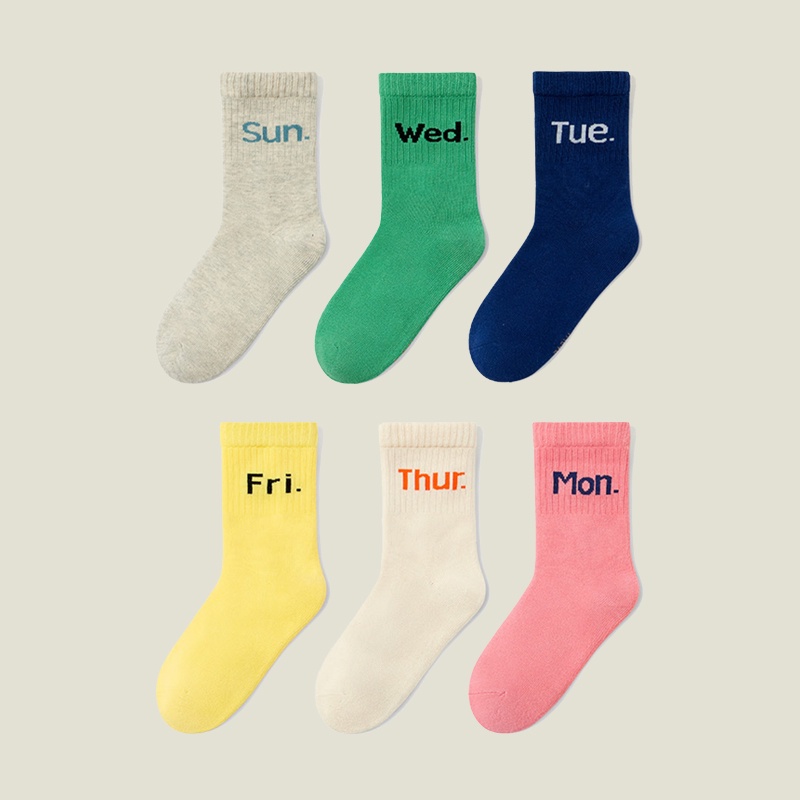 Set 1/ 4 cặp vớ CHEERFUL MARIO vải cotton tinh khiết dành cho trẻ em
