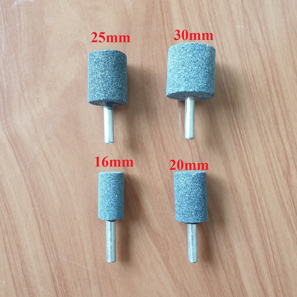 4 mũi đá hình trụ trục 6mm dùng cho máy mài khuôn và máy khoan