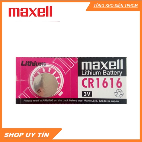 Pin CR1616 Maxell chính hãng, Pin 3V Lithium (Vĩ 1 viên)
