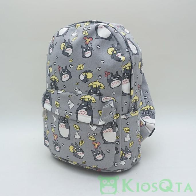 Ba Lô Vải Canvas Đựng Laptop In Hình Totoro Đáng Yêu