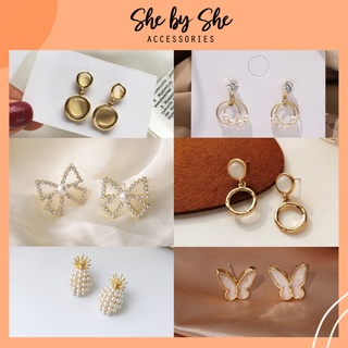 (Ảnh thật) Khuyên tai nữ đính đá pha lê đẹp SHEBYSHE - K22