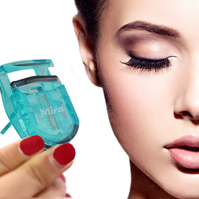 Dụng cụ uốn mi cong thân nhựa KAI (màu xanh) Nội địa Nhật Bản