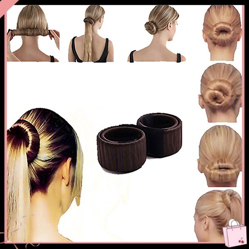 Dụng Cụ Búi Tóc Hình Bánh Donut Thời Trang Dành Cho Nữ