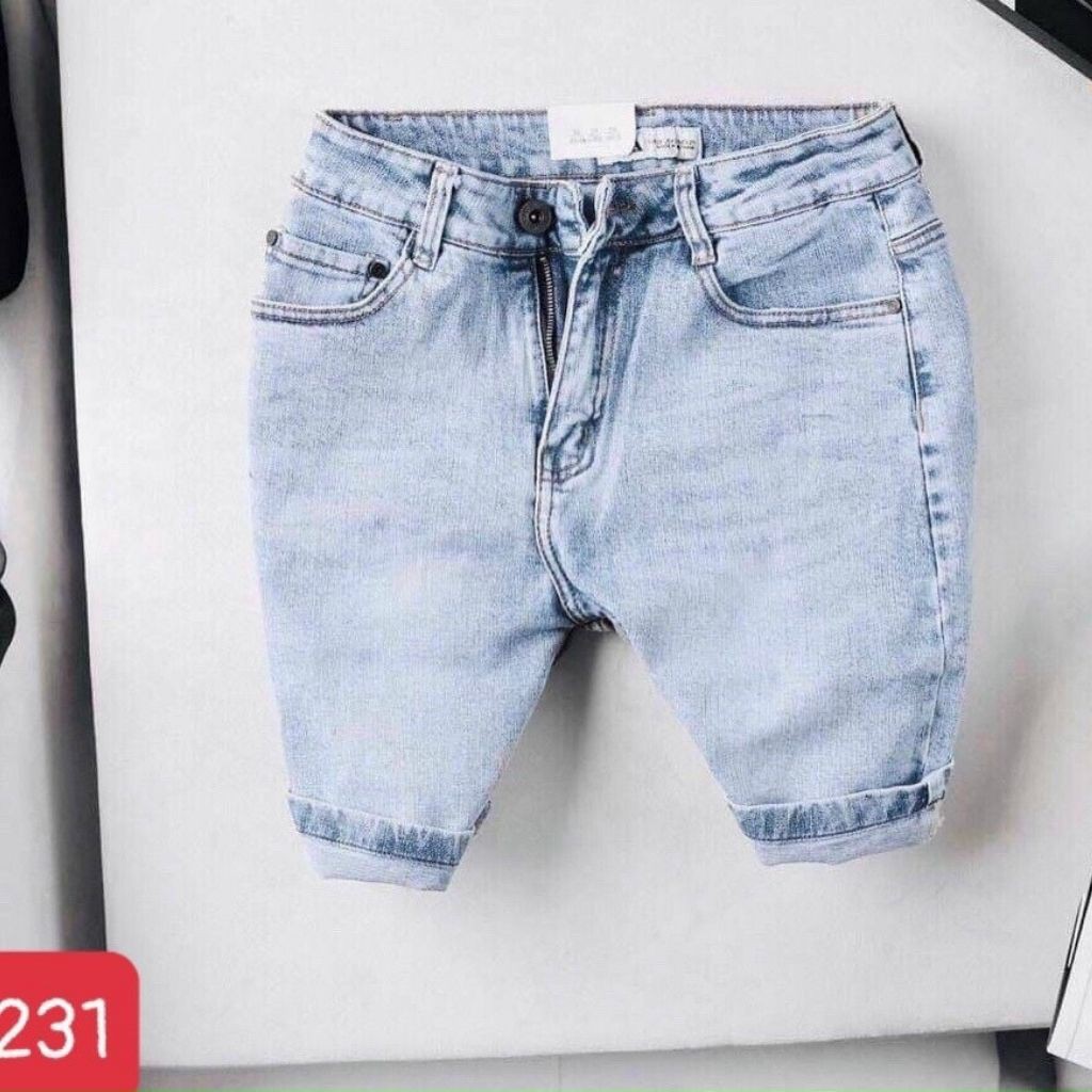 Quần Short Nam DR231BB -Quần short Jean Bò Cao Cấp Chất Jean Co Dãn Hàng Xuất Shop From Chuẩn Cực Đẹp