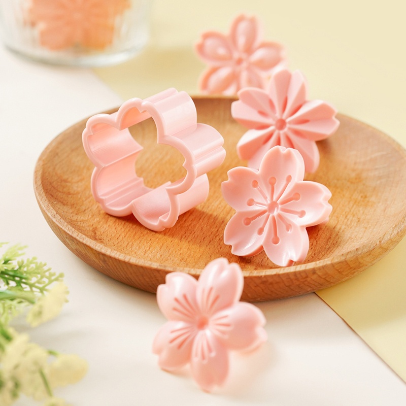 Bộ 5 khuôn cắt bánh quy tạo hình hoa anh đào