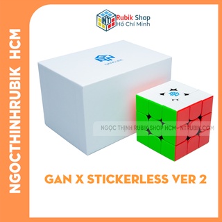 Rubik 3x3 gan/ gan x_v2 m stickerless có nam châm chính hãng