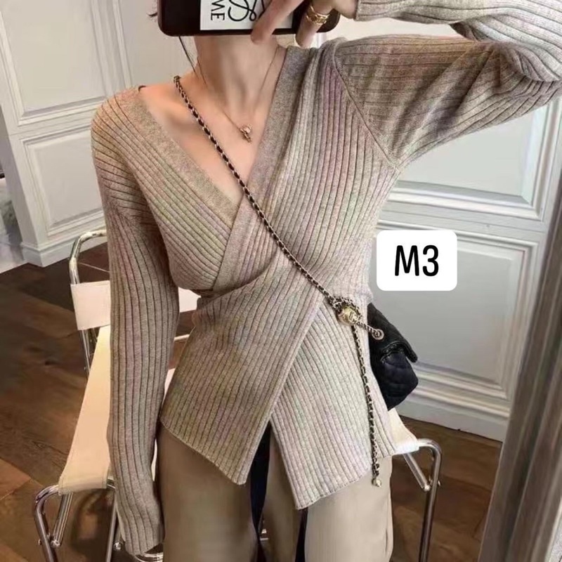 Áo len tăm body vạt chéo hàng QC | BigBuy360 - bigbuy360.vn