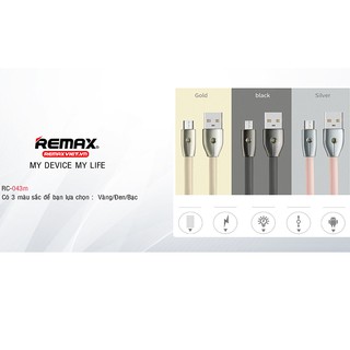 Cáp sạc thông minh Remax Lightning Knight RC-043M cổng Micro USB