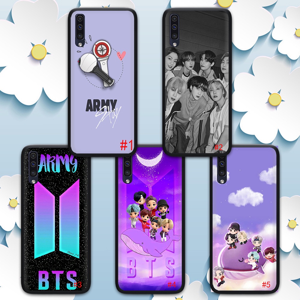Ốp điện thoại TPU mềm LN14 in hình BTS ARMY Logo cho Samsung Galaxy A10 A20 A30 A50 A70 A11 A31 A41 A51 A71 A81