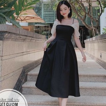 Đầm big size maxi xòe trễ vai từ 60kg-90kg