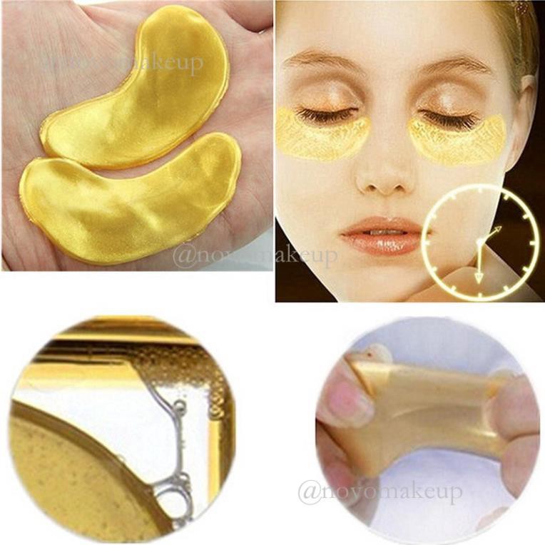 Mặt nạ mắt dạng gel tinh chất vàng 24K dưỡng ẩm chống nếp nhăn chống lão hóa