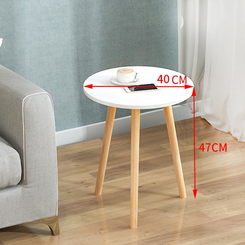 Bàn cà phê đơn giản hiện đại Bắc Âu mini phòng khách sofa bên cạnh giường góc tròn nhỏ