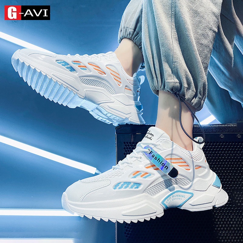 Giày tăng chiều cao-Giày thể thao sneaker nam cao cấp màu họa tiết cực phong cách AVi911