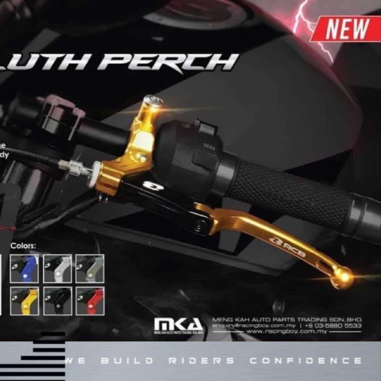 Tay côn trái / phanh thắng phải bình dầu rời RCB 17mm 14mm  màu xám  Hàng chính hãng RACING BOY