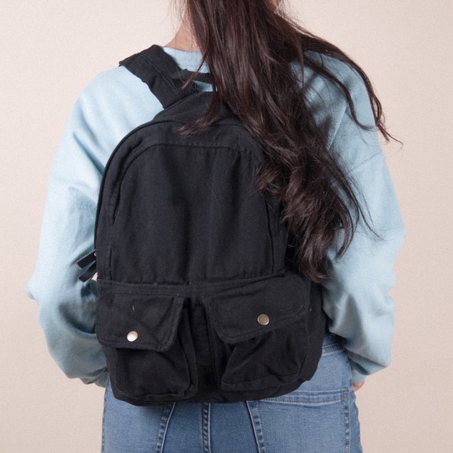 Casual Canvas Backpack Ver.3 - Balo vải nữ