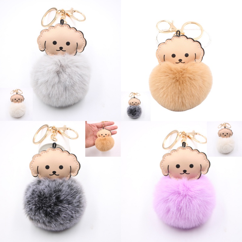 Móc khóa cute con cừu lông mềm mịn xịn thời trang phù hợp móc chìa khóa balo túi xách