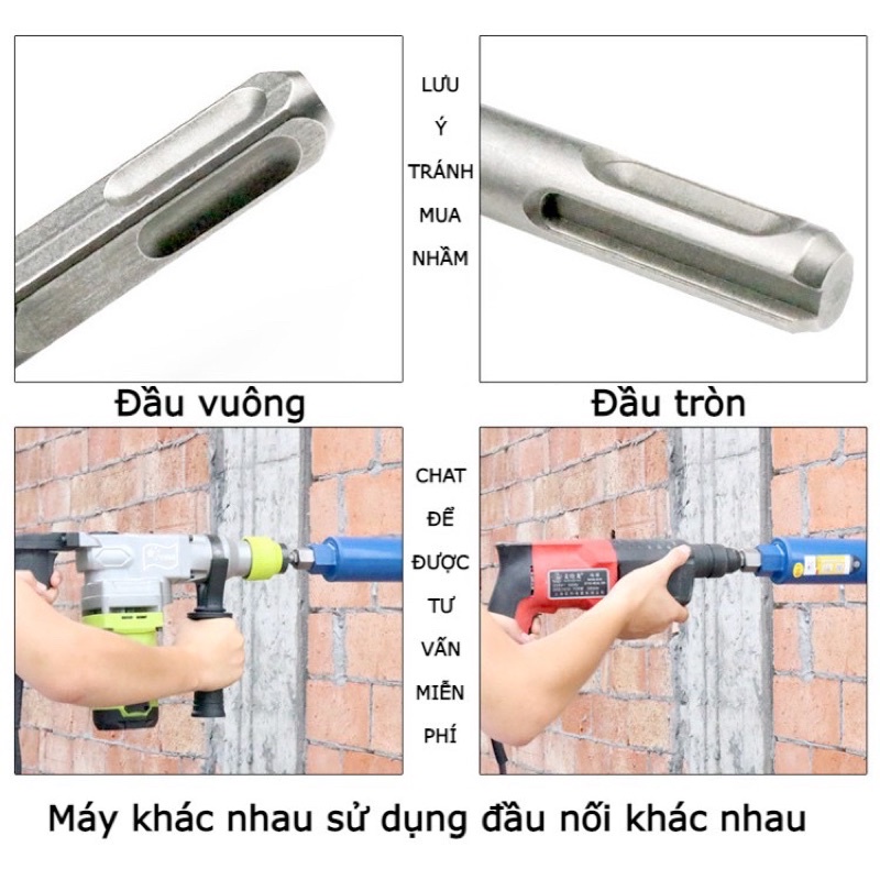 1 Bộ đầu chuyển đổi máy khoan bê tông đầu gài sang khoan rút lõi