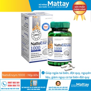 NattoEnzym 1000 - Giúp ngừa tai biến, đột quỵ, nguyên liệu, giảm nguy cơ tai biên đột quỵ (60 viên).