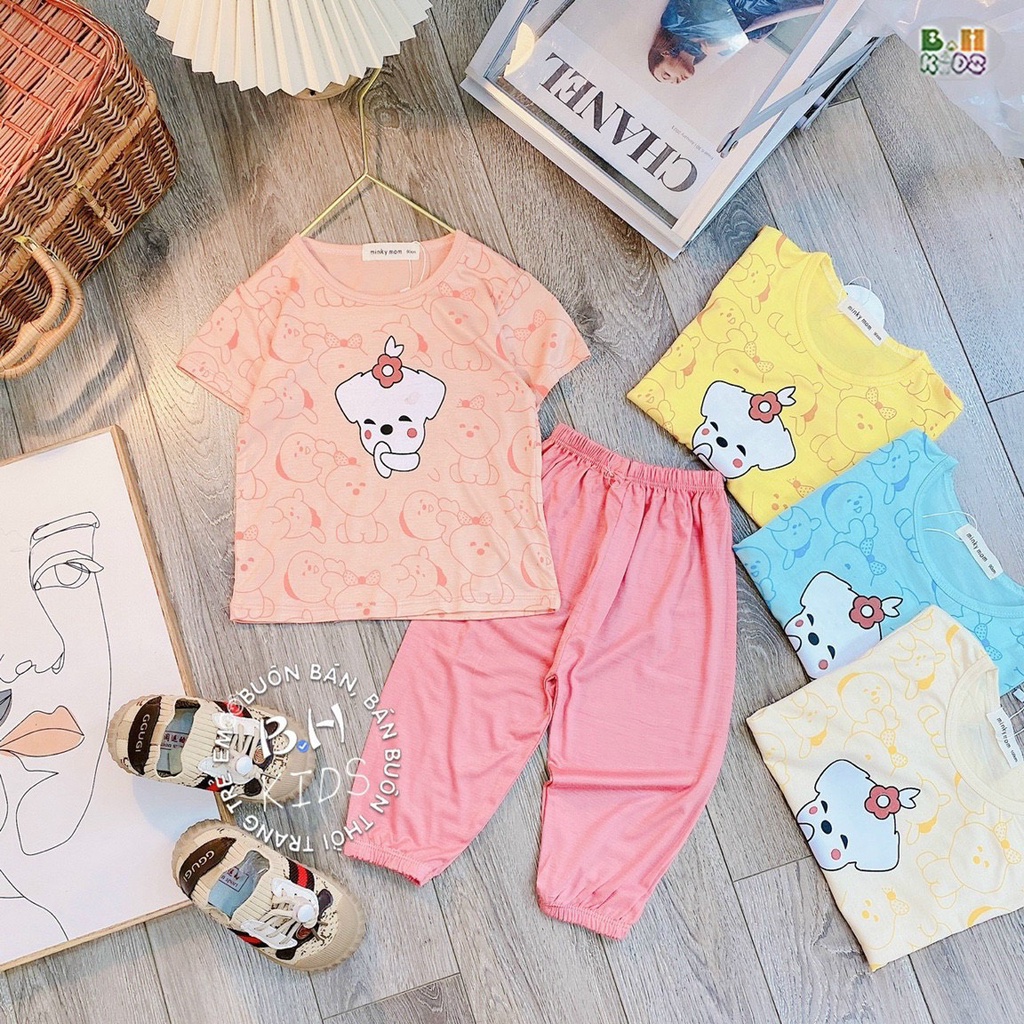 HOT!!! bộ cộc tay quần alibaba chất thun lạnh minky mom cho bé trai bé gái 8-20kg _QUATE CM