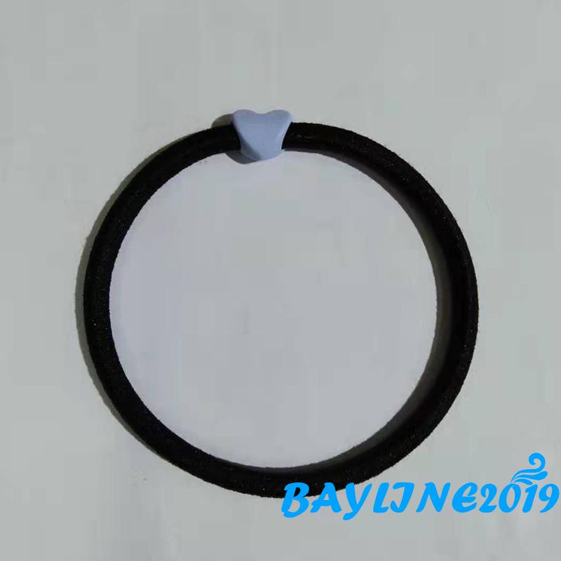 Dây buộc tóc trang trí họa tiết trái tim co giãn tốt độc đáo cho nữ