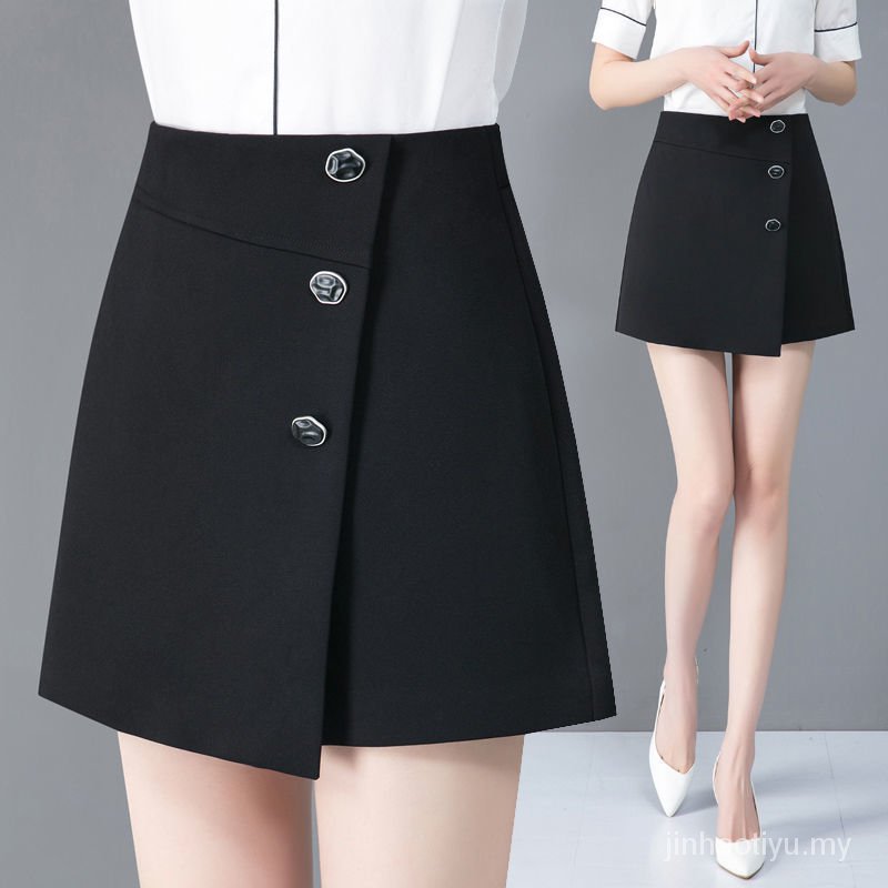 Quần Short Đen Lưng Cao Ống Rộng Thời Trang Xuân Hè Cho Nữ 2021 | BigBuy360 - bigbuy360.vn