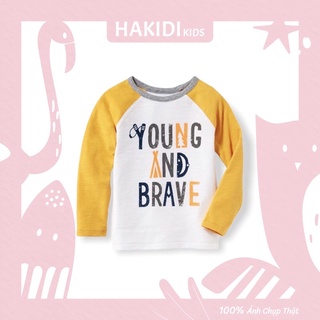 Áo thun raglan tay dài bé trai Old Navy VN xuất xịn 3T