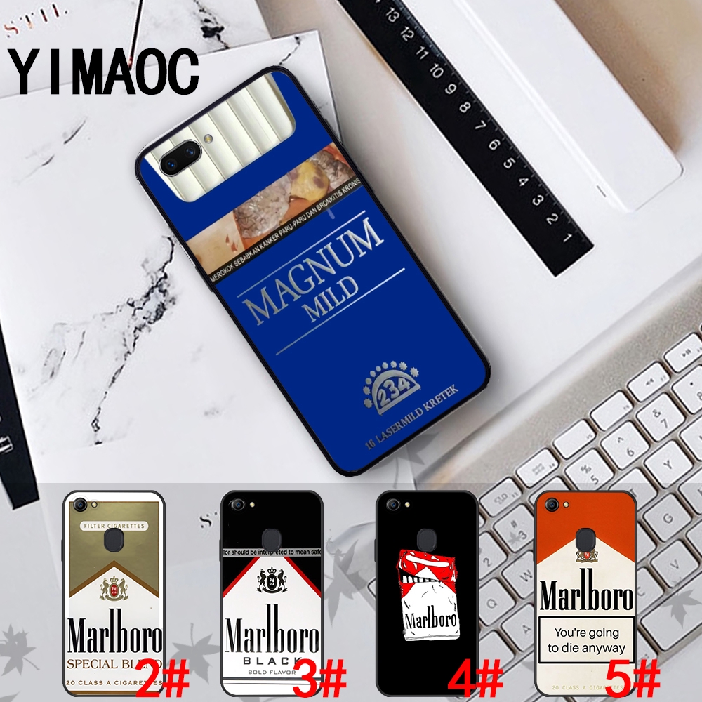 Ốp điện thoại mềm hình gói thuốc lá Marlboro cho OPPO Reno 3 F11 F1 Plus R9 R9S R15 R17 Pro Realme X 205C