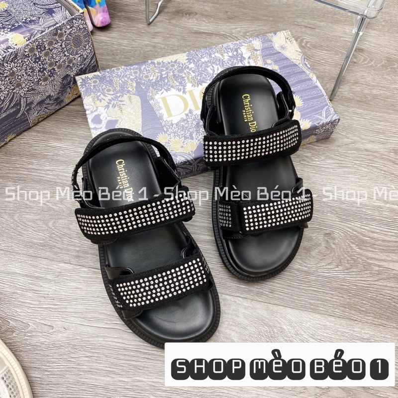 Sandal thể thao cd đế bằng quai đá dán ngang fullbox