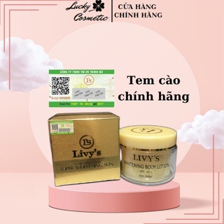 Kem dưỡng trắng Body Livy's màu vàng