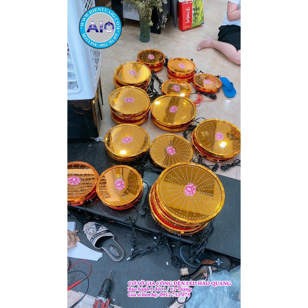 Đèn led trang trí bàn thờ Led hào quang 150mm  1.5 Tấc