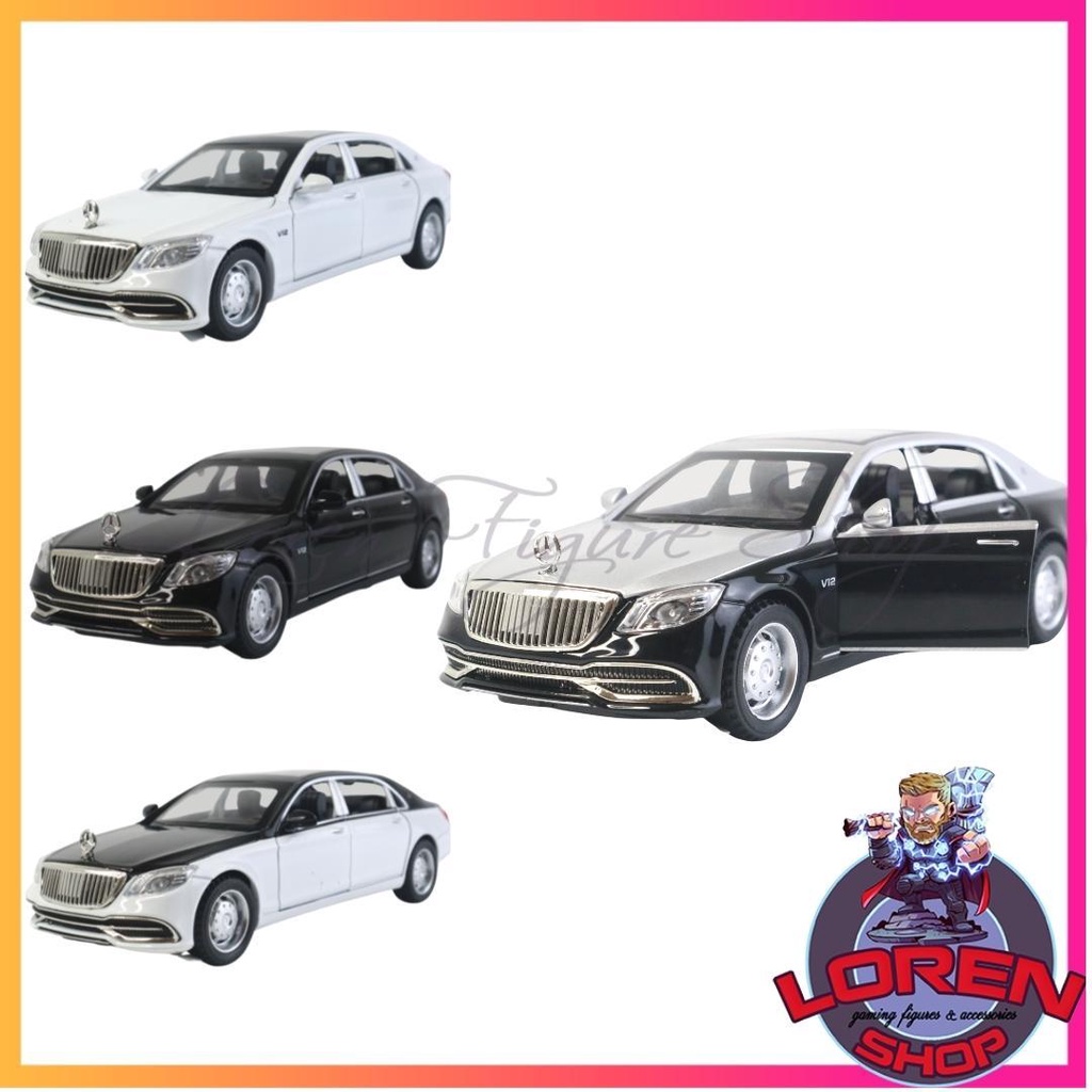 Mô hình ô tô kim loại Mercedes Benz S650 tỷ lệ 1:32, Xe siêu sang Maybach mở full cửa có đèn còi - Lorenshop