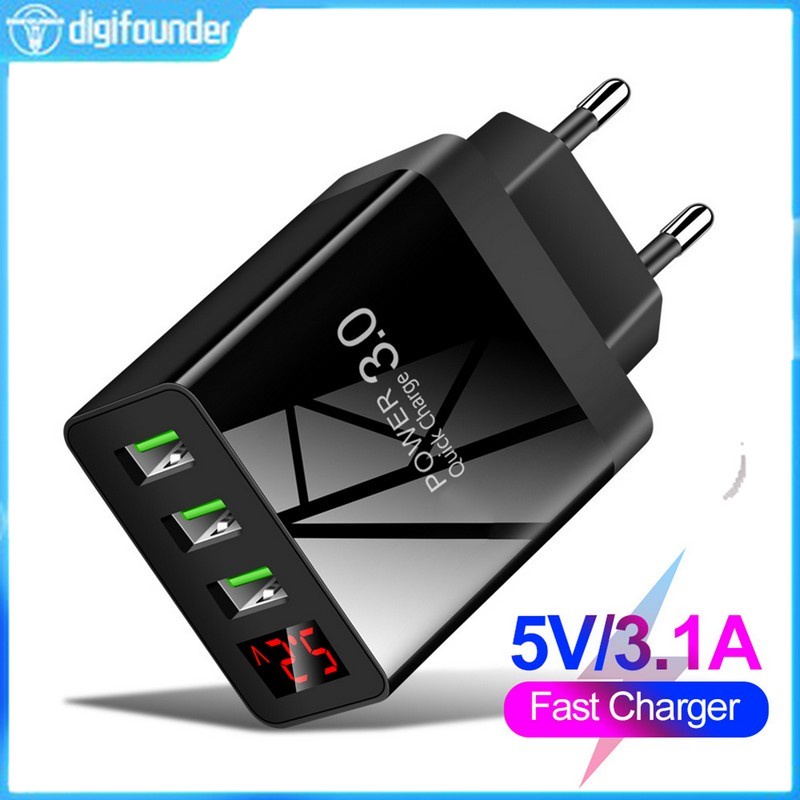 Đầu Sạc Nhanh 3 Cổng Usb 3.0 Cho IPhone Xiaomi Samsung Huawei 5V 3A J1K5 Bộ sạc dự phòng