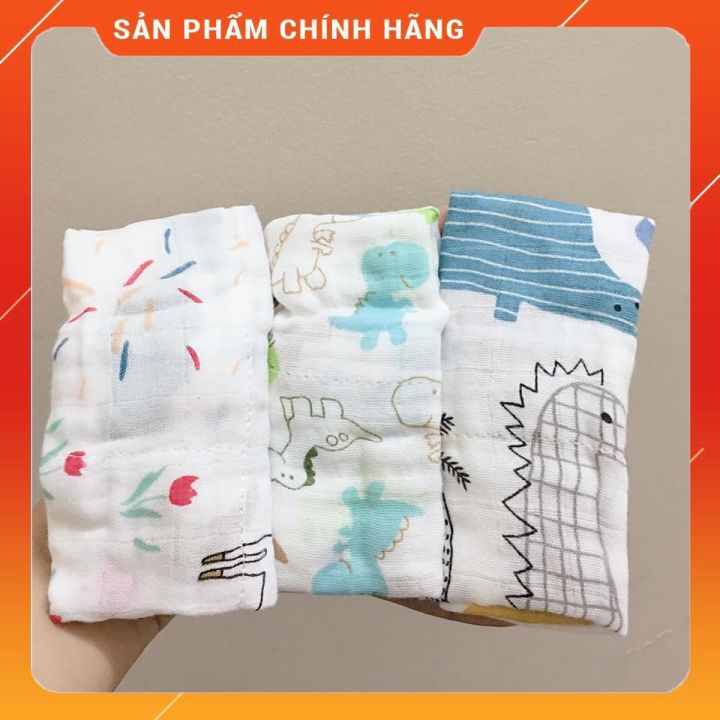 Set 3 khăn sữa sợi tre siêu mềm Muslin tree