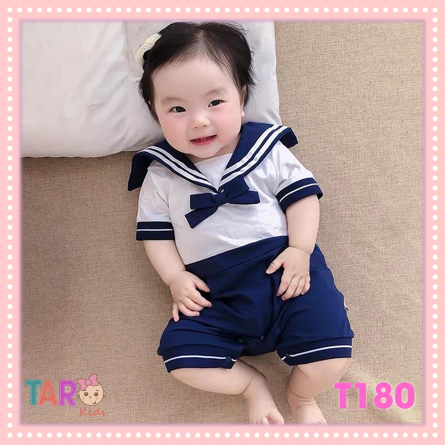 Body suit kiểu dáng hải quân thủy thủ bé gái màu hè