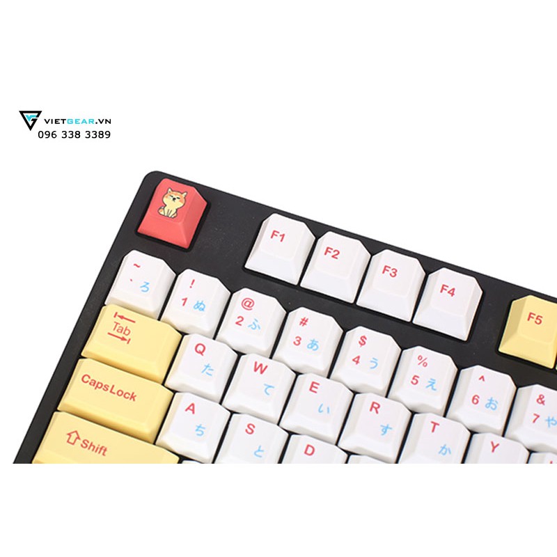 Bộ nút bàn phím Shiba Inu thick Pbt dyesub, cherry profile 128 nút