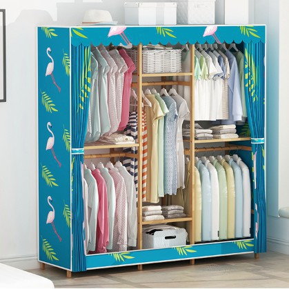 Tủ vải khung gỗ 3 buồng Cỡ To Siêu Chắc Chắn