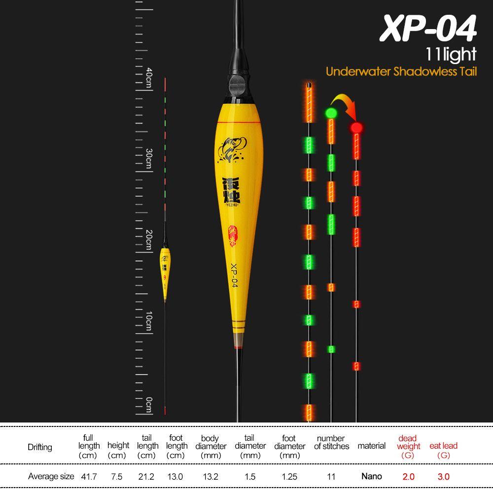 ZAIJIE24 Phao Câu Cá Có Đèn LED Thay Đổi Màu Sắc