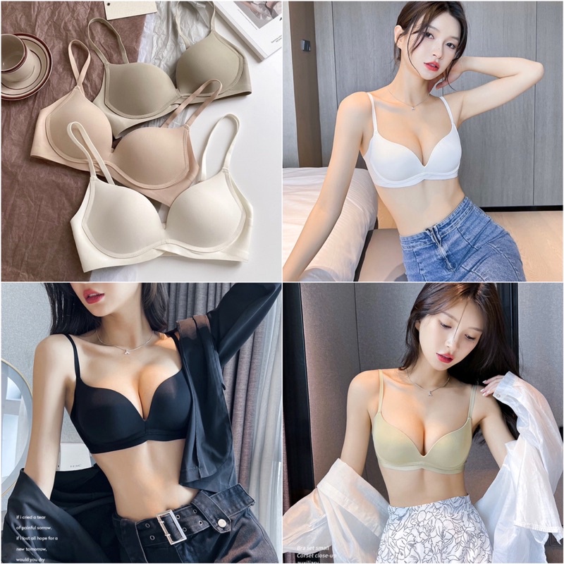 Áo lót nữ  su mềm mại xuất nhật cao cấp, không gọng, đệm mút 1.5cm siêu mềm mịn 2223