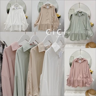 Sơmi lụa tay khoét thắt nơ CICISTUDIO