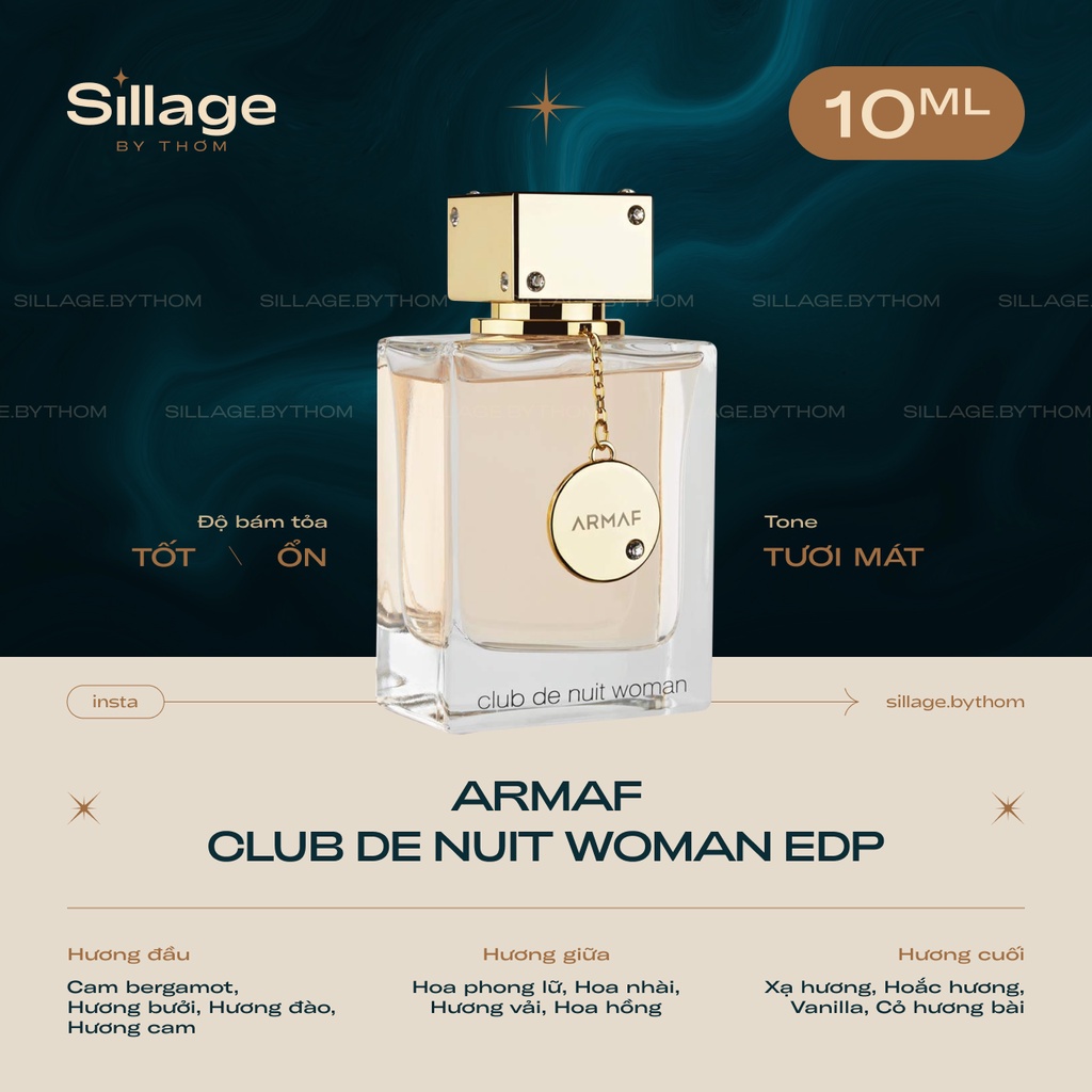 ARMAF CLUB DE NUIT WOMAN EDP | Mẫu thử nước hoa nữ