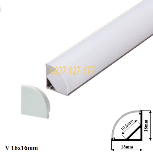 Thanh nhôm định hình dùng luồn led dây, Máng nhôm định hình sử dụng cho nội thất.