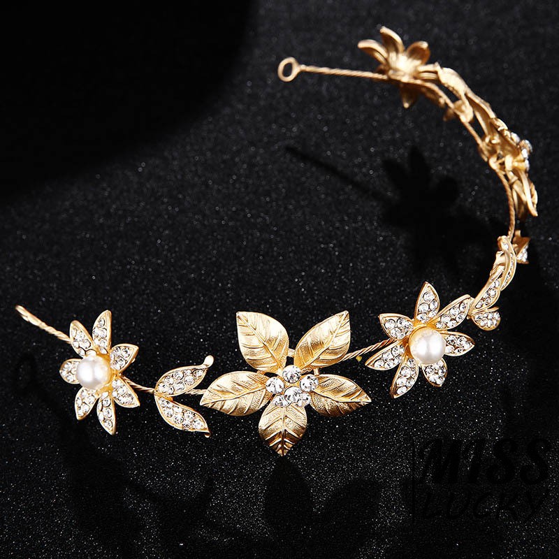 ❤HHN-VN The Europe and The United States Beam Wedding Bridal Hair Accessories Simple Baroque Style R