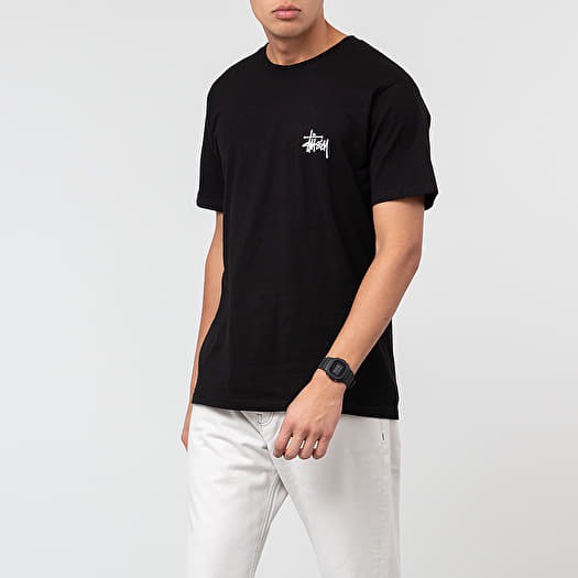 Áo thun tay lỡ unisex STUSSY BASIC vải cotton 100% 2 chiều cao cấp dày dặn