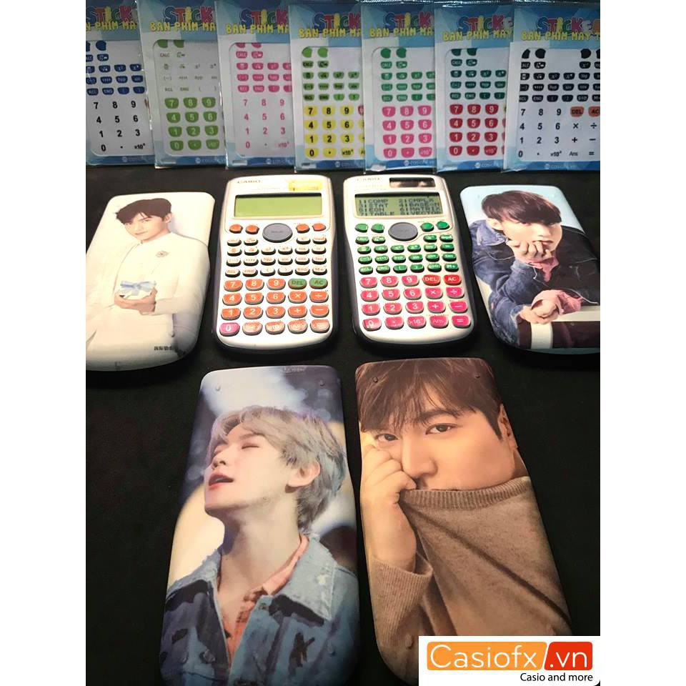 XANH DƯƠNG TRẮNG BASIC, Sticker dán bàn phím máy tính casio fx 570vnplus, fx 570esplus