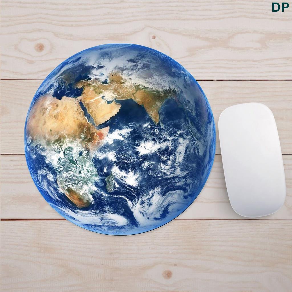 Đệm Lót Chuột Hình Tròn Cỡ Lớn 20cm Bằng Cao Su Tự Nhiên Chống Trượt In Họa Tiết Hoạt Hình Dễ Thương