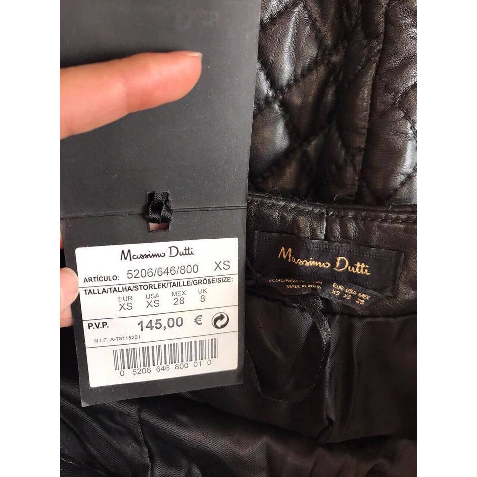 Chân váy da Massimo Dutti