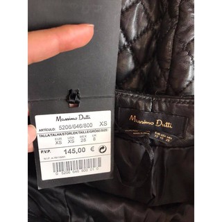 Chân váy da Massimo Dutti